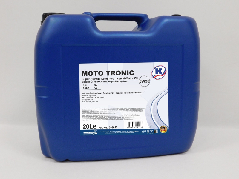 Moto Tronic 20L 5W30 API SN; ACEA C3-12; VW Longlife III , 504.00, 507.00 ; BMW Longlife -04; MB 229.51