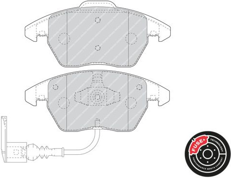 Audi A1, A3 03-, Seat Altea 04-, Ibiza 08-, Leon 05-, Toledo 04-, Skoda Fabia 10-, Octavia 04-, Superb 08-, VW Caddy, Golf, Passat 05-, Touran 03- priekio