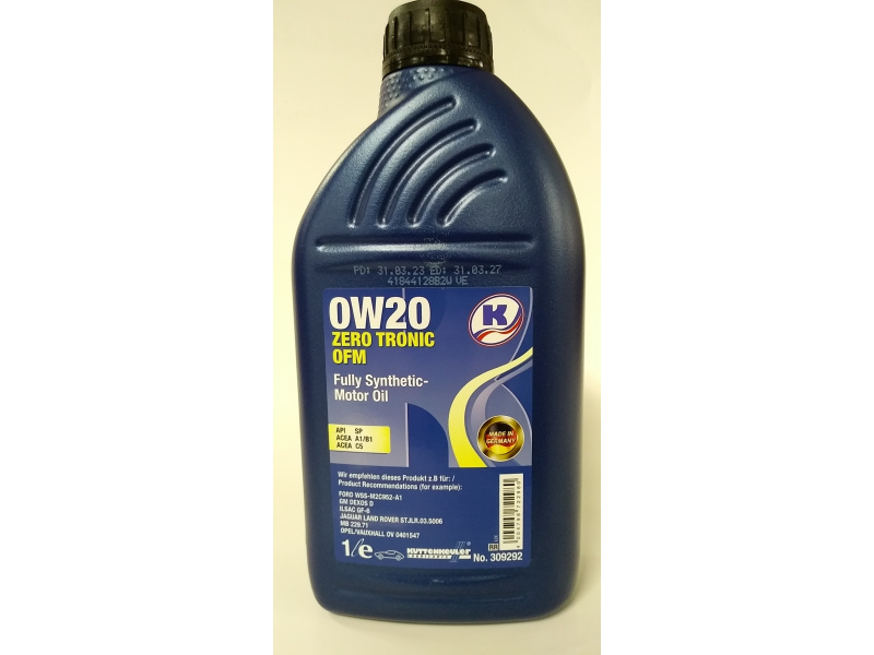 Zero Tronic OFM 1L 0W-20 , A1/B1 , C5 , SP , Dexos D, MB 227.91