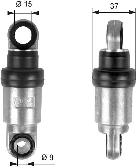  vibracijos slopintuvas, V formos rumbuotas diržas