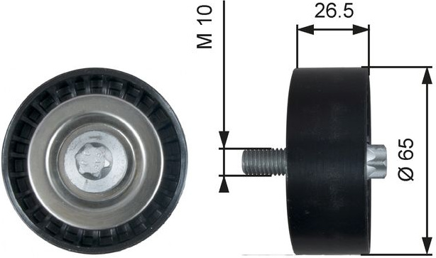  kreipiantysis skriemulys, V formos rumbuotas diržas