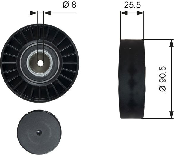  kreipiantysis skriemulys, V formos rumbuotas diržas