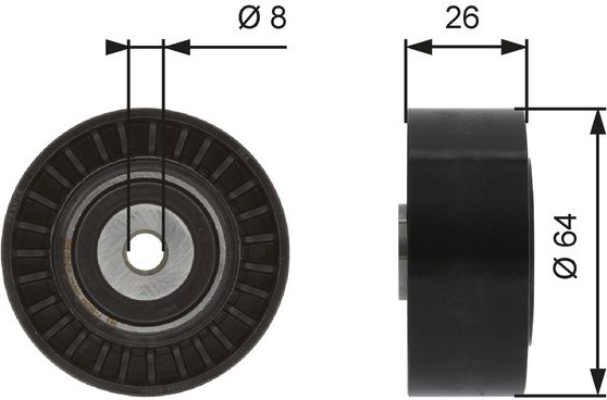  kreipiantysis skriemulys, V formos rumbuotas diržas