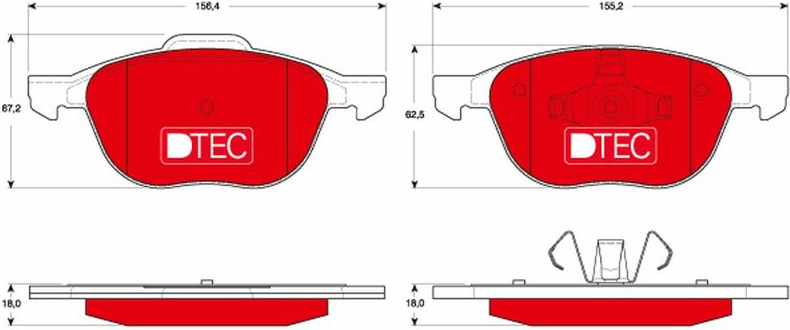  stabdžių trinkelių rinkinys, diskinis stabdys