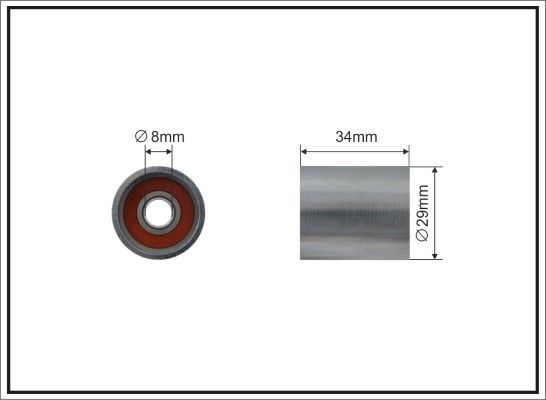 Audi A2, A3, A4, A5, A6, A8, Q5, TT, Ford Galaxy, Seat Alhambra, Altea, Exeo, Leon, Toledo II, III 1.2D-4.0D 95- 34X29X8