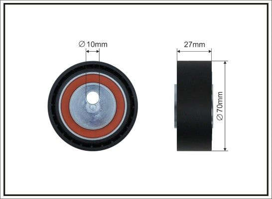 Citroen Berlingo, Jumpy, Fiat Scudo, Peugeot 206, 306 1.9D/2.0D 91- 70X27X10mm