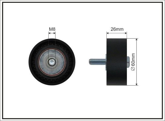 Citroen Berlingo, C2, C3 I, C3, Jumpy,Fiat Scudo, Peugeot 206, 306, 307, 307 SW, Expert, Partner 1.1-1.9D 96- 60X26X8mm
