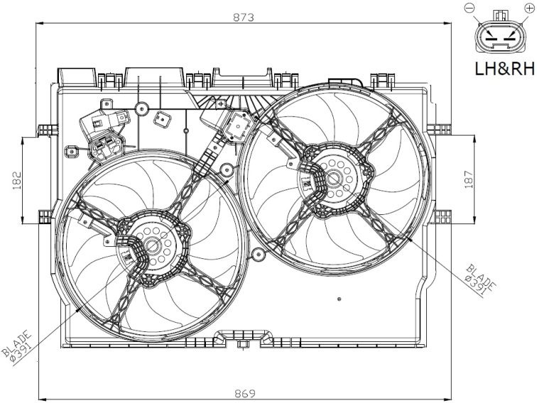  ventiliatorius, radiatoriaus