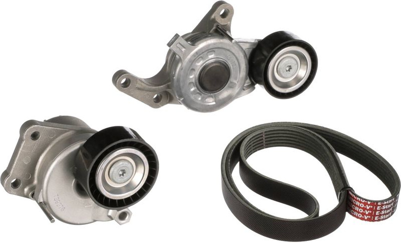  V formos rumbuotas diržas, komplektas