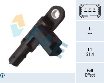  jutiklis, skirstomojo veleno padėtis