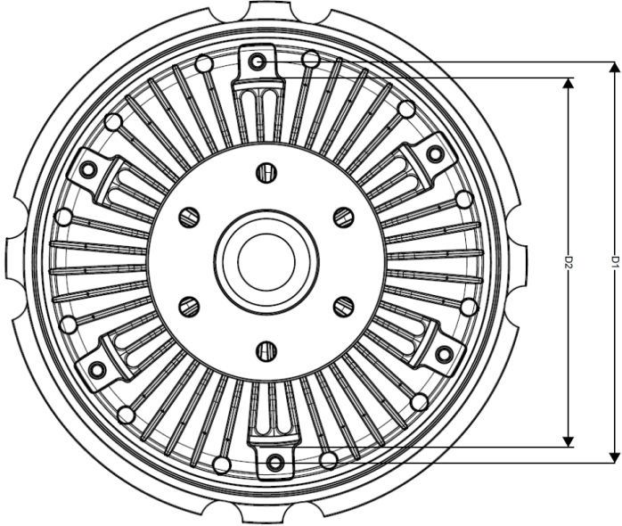  sankaba, radiatoriaus ventiliatorius