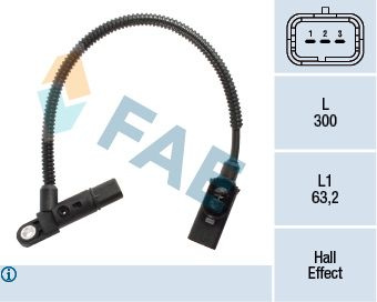 jutiklis, skirstomojo veleno padėtis
