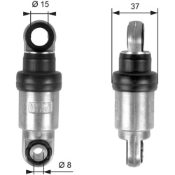  vibracijos slopintuvas, V formos rumbuotas diržas