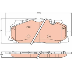  stabdžių trinkelių rinkinys, diskinis stabdys