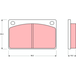  stabdžių trinkelių rinkinys, diskinis stabdys