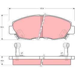  stabdžių trinkelių rinkinys, diskinis stabdys