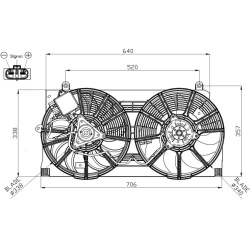  ventiliatorius, radiatoriaus
