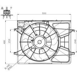  ventiliatorius, radiatoriaus