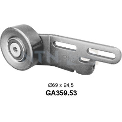  įtempiklio skriemulys, V formos rumbuotas diržas