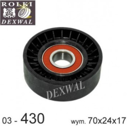 Audi A3, Seat Alhambra, Altea, Altea XL, Leon, Toledo III, Skoda Octavia, Superb, VW Caddy III, Golf V, Jetta III, Multivan V 1.9D,2.0D 00- 70X24X17mm