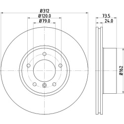 BMW 2 F22/F23/F87, 3 E90/E91/92E92, 3 F30/F80 , 3 Gran Turismo , 4 F32/F33/F82 1.6-3.0D priekio 312x24