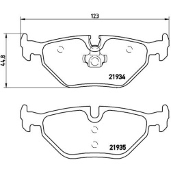 BMW 3ser. E36/E46, Z4 03-, Rover 75 99-, Saab 9-5 97-; P123xA45xS17.3mm; Ate; galo