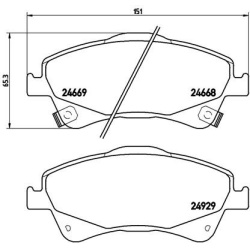 Toyota Auris 07- , Avensis 08- , Corolla 09- , Verso 09- priekio
