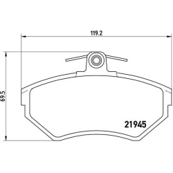 VW Caddy 95-, Golf III, IV, Lupo 98-, Polo 95-, Vento 91-, Seat Arosa 97-, Cordoba 93-, Ibiza 93-, Toledo 91- priekio