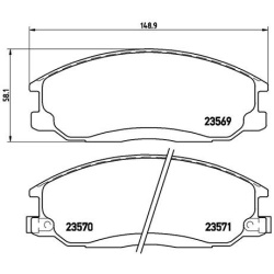 Hyundai H1 01-07, Santa Fe 01-06 , Trajet 00-08, XG, Ssangyong Action 05- , Kyron 05-, Rexton 02- priekio