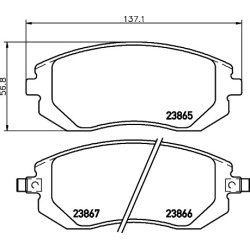 Subaru Forester 02-, Impreza 00-, Legacy 03-, Outback 03- priekio