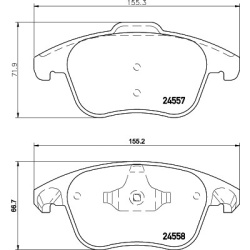 Citroen C4 04-, Peugeot 207, 307, 308, 3008, RCZ priekio