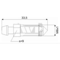 SN090-20 nuorinimo varžtas M8x1 33.5mm MAZDA OPEL ODP-20