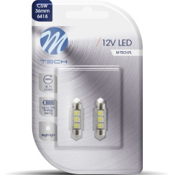 Blisteris 2 vnt. LED C5W 11x36mm 12V balti 3SMD CANBUS