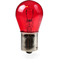 S25 12V 21W BA15s RED 1 kontakto raudona