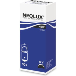NEOLUX H6W 12V 6W BAX9s nesimetriniu fiksavimu