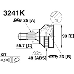 Citroen Xantia, Peugeot 306 1.6; 96-; ABS48 BENDIX