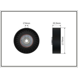 BMW 3 (E46), 5 (E39), 7 (E38), X5 (E53), Land Rover, Range Rover III, Opel Omega B 2.0D,3.0D 98- 70X22,5X8