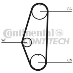 HR40280x18mm VW Golf ll 1.3; Golf lll 1.4; Polo -94