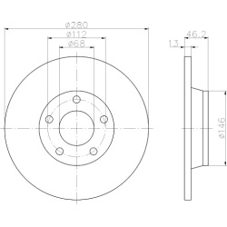 Audi A4 94-97 priekio 280x13