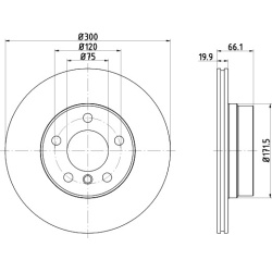 BMW 1 ser F20/F21, 2 ser F22/F23, 3 ser F30/F80 , 4 ser F32/F82 galo vent. 300x19