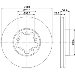 Ford Transit 06- priekio 300x28 vent.
