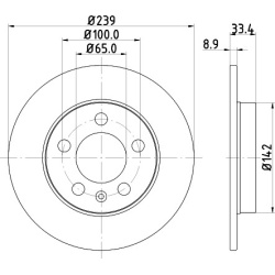 Audi A3, TT, Skoda Octavia I, VW Bora, Golf 4 1.8-2.8 96-10 239x9 galo