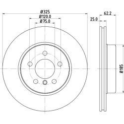 BMW X3 E83 2.0-3.0d 04- priekio 325x25