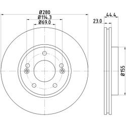 Hyundai i30 1.4-1.6D 11- priekio 280x23
