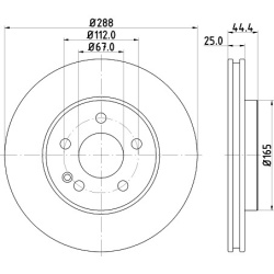 MB A 04- W169 , B 05- W245 priekio 228x25mm