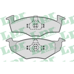 VW Golf III, Polo 94-, Vento 91-, Seat Cordoba 93-, Ibiza 93-, Toledo 95-; P141.8xA50.6-51.2xS15.3mm; Ate; priekio