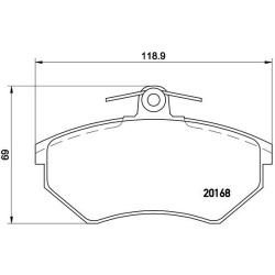Audi A80 B4 -96, Seat Cordoba 96-, Toledo 91-, VW Caddy 95-, Golf II, III, IV, Passat 88-, Vento 91- priekio
