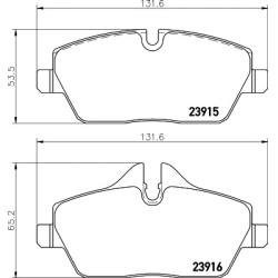 BMW 1ser. E81/E82/E88 06-, 2ser. F45 14- , Mini 06- priekio