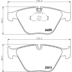 BMW 3ser. E90/E91/E92 05-, X1 09- priekio