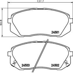 Hyundai ix35, i40, Kona, Tucson, KIA Carens , Ceed, Optima , Soul , Sportage 04- priekio